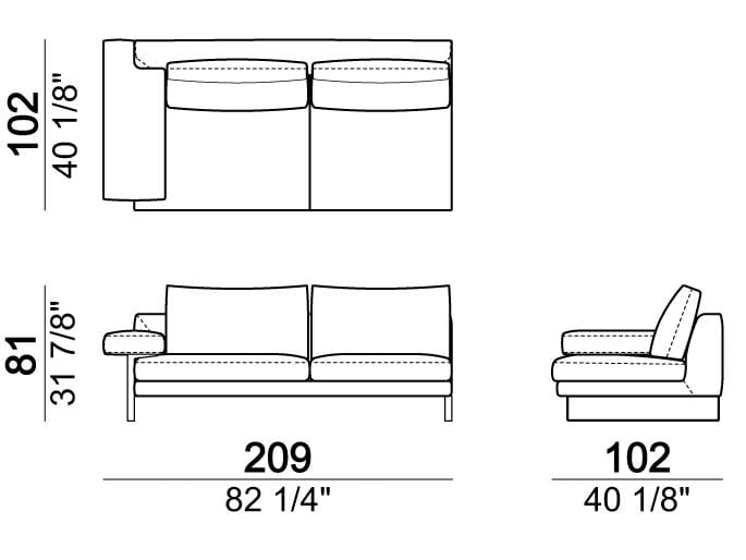 Секционный кожаный диван Arketipo EGO ARCH-00053712 - Вид №12