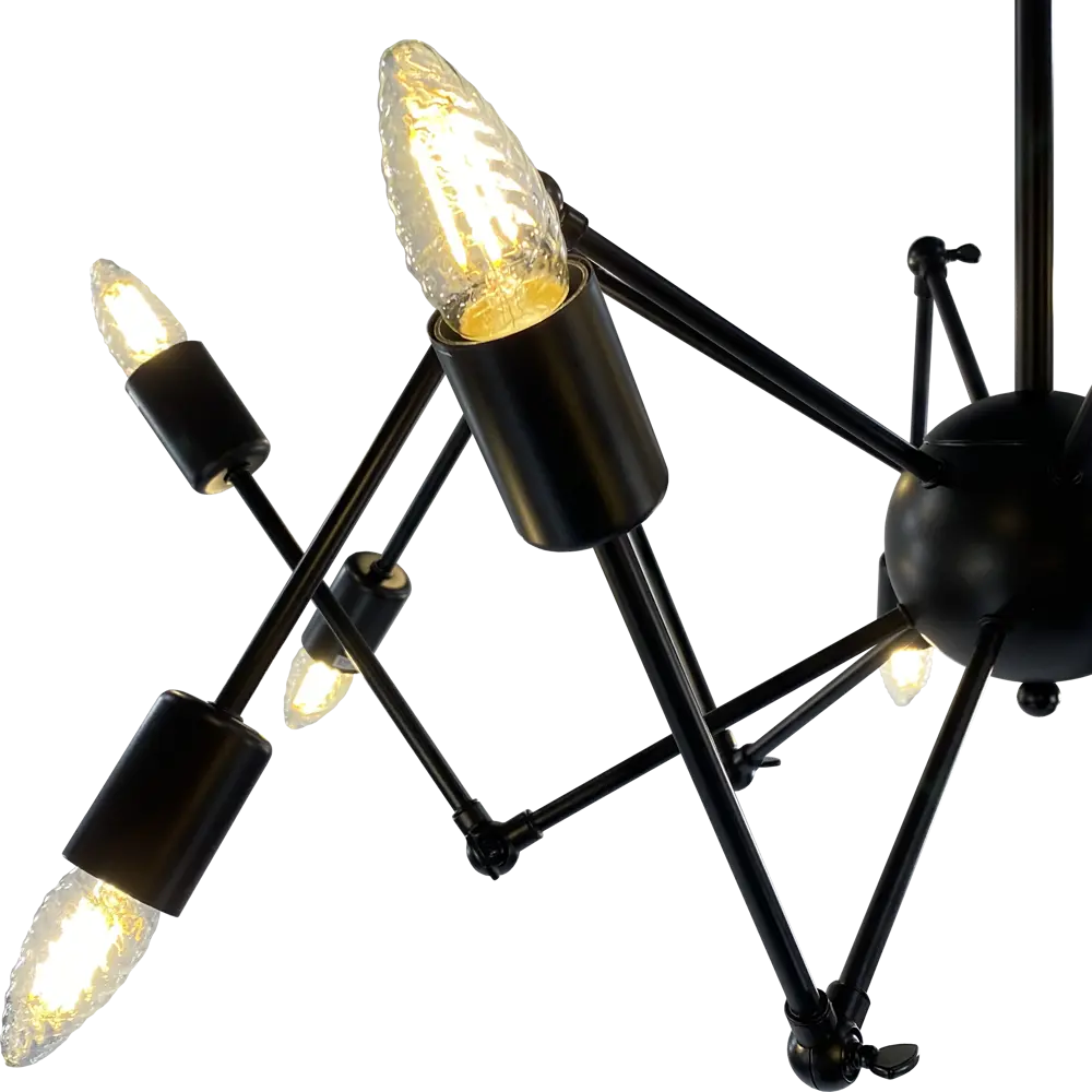 Люстра подвесная Ritter Halm 52446 5 12 ламп Е27 цвет черный/дерево STLM-2119368 - Вид №1