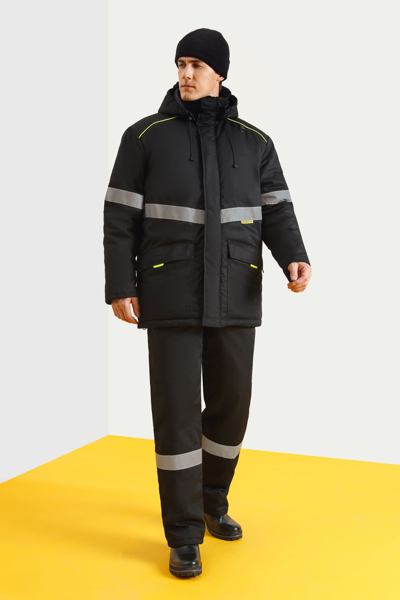 5038060 Костюм СОЮЗСПЕЦ утепленный черный  Зимняя спецодежда  размер 44-46/158-164  - Вид №12