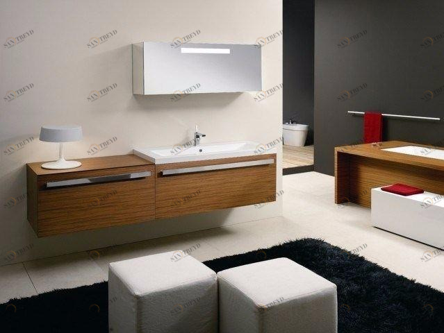 CARMENTA Тумба под умывальник из дерева с зеркалом Sign sun-id-1418532