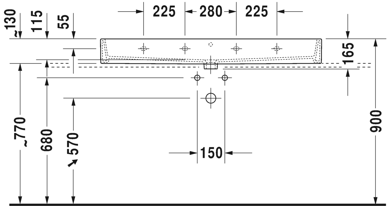 2350120027 Подвесная раковина настенная овальная Duravit Vero Air - Вид №3