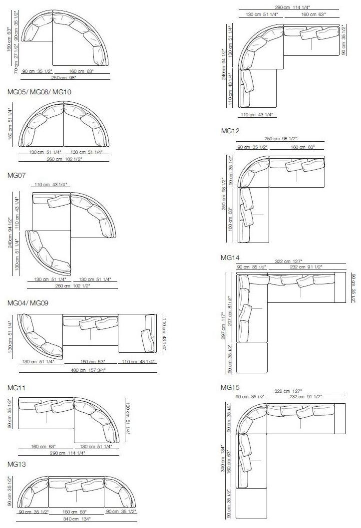 arflex Модульный тканевый диван Mangold sun-id-1429644 - Вид №7