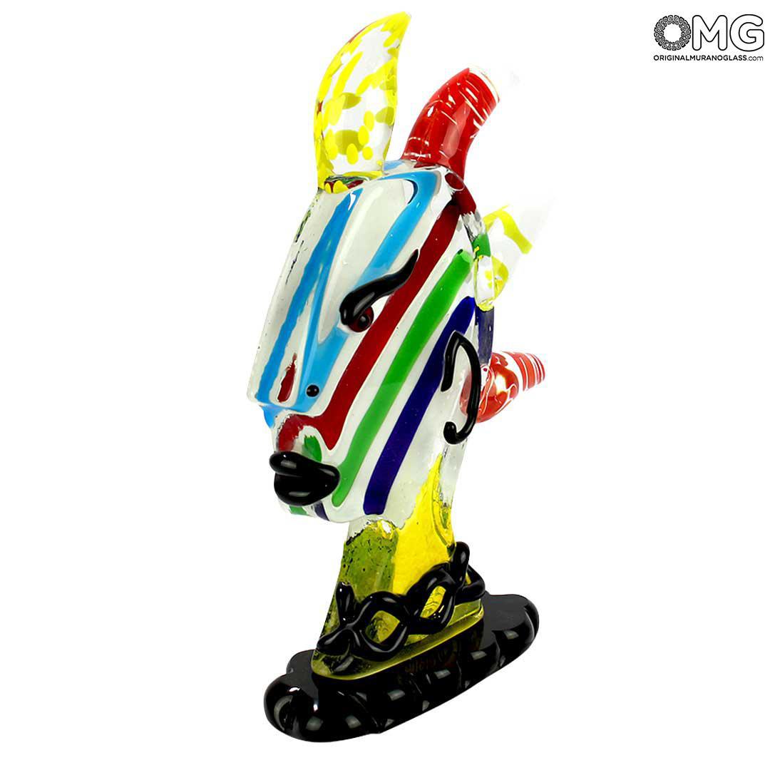 4702 ORIGINALMURANOGLASS Скульптура Голова Женщины - Pop Art - Original Murano Glass OMG 32 см  - Вид №1