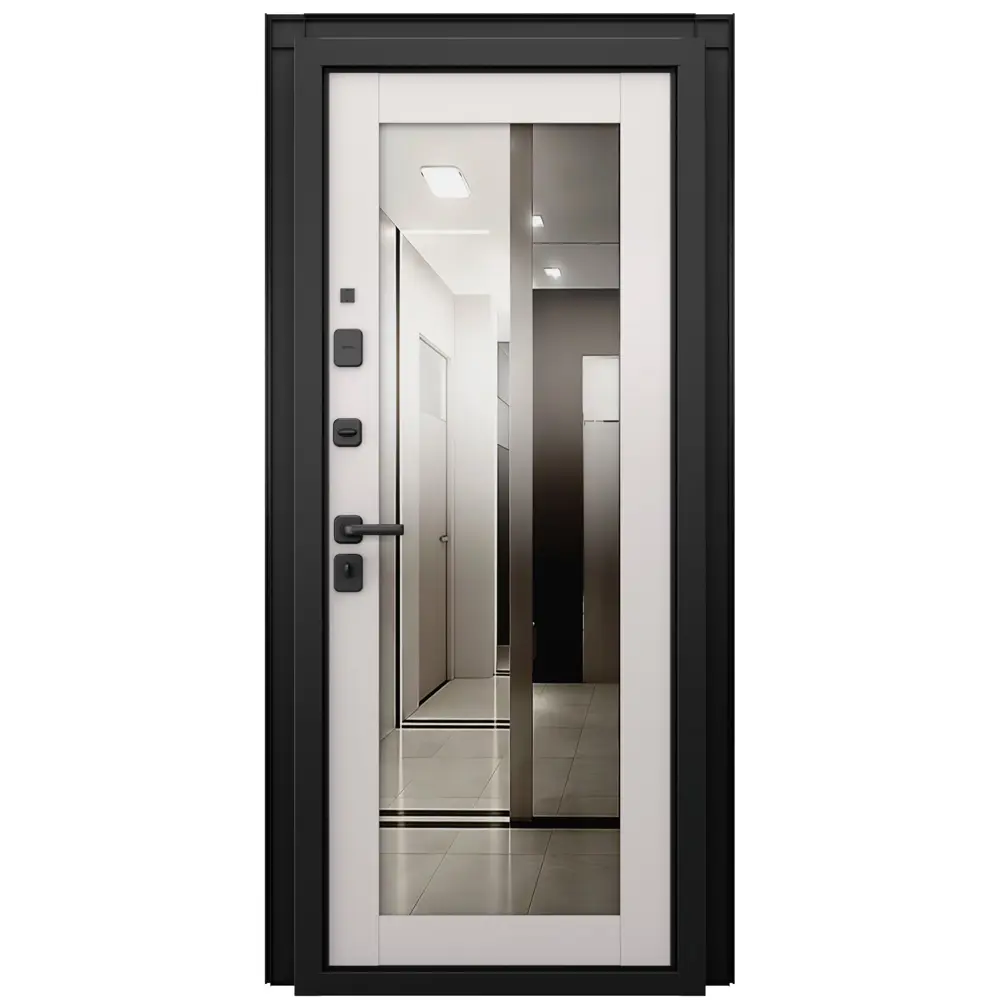 Дверь входная металлическая Волюм Скай 95x205 см левая шелк белый с зеркалом TOREX STLM-2043897 - Вид №2