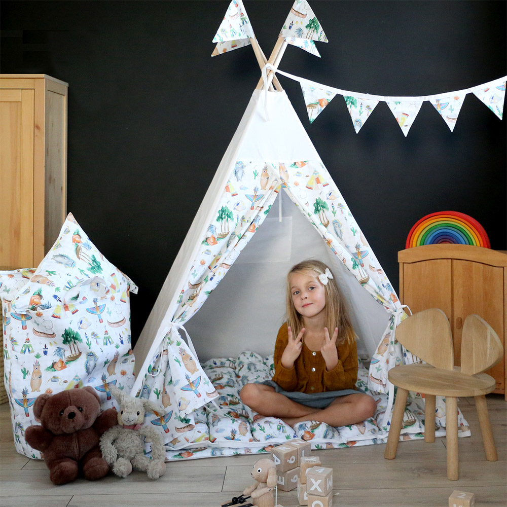 Вигвам Native Party с окном,карманом и флажками VAMVIGVAM NATIVE PARTY 281908 Белый Santreyd  - Вид №1