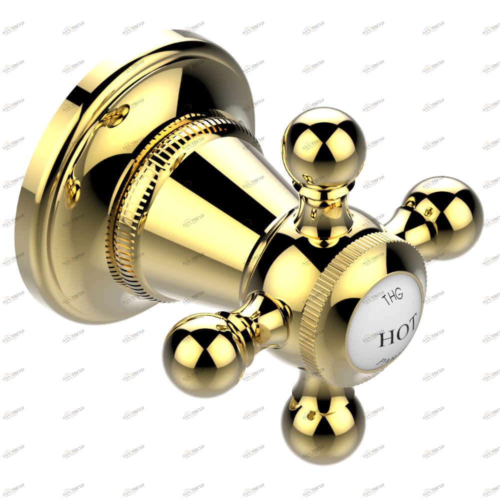 G29-30B/H Маховик для встраиваемого в стену вентиля для горячей воды Thg-paris Charleston Покрытие PVD золотистый цвет G29 30B/H CAT.F