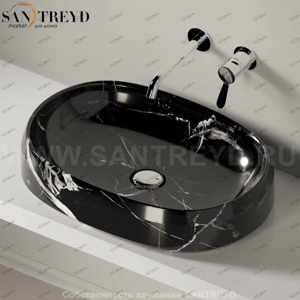 ACER1074NM Накладная раковина на столешницу  овальная Agape Lariana