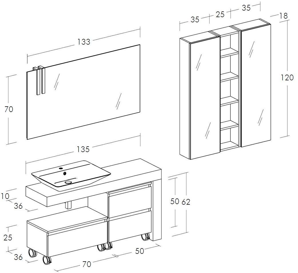 LEGNOBAGNO Еловый туалетный столик с зеркалом Freedom lineare sun-id-1472684 - Вид №3