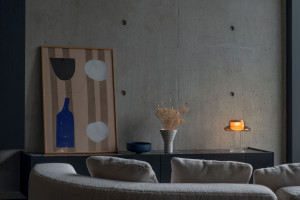 Стеклянная настольная лампа