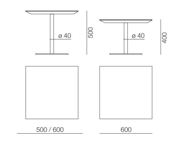 Деревянный квадратный журнальный столик PROF ARCH-00110267 - Вид №6