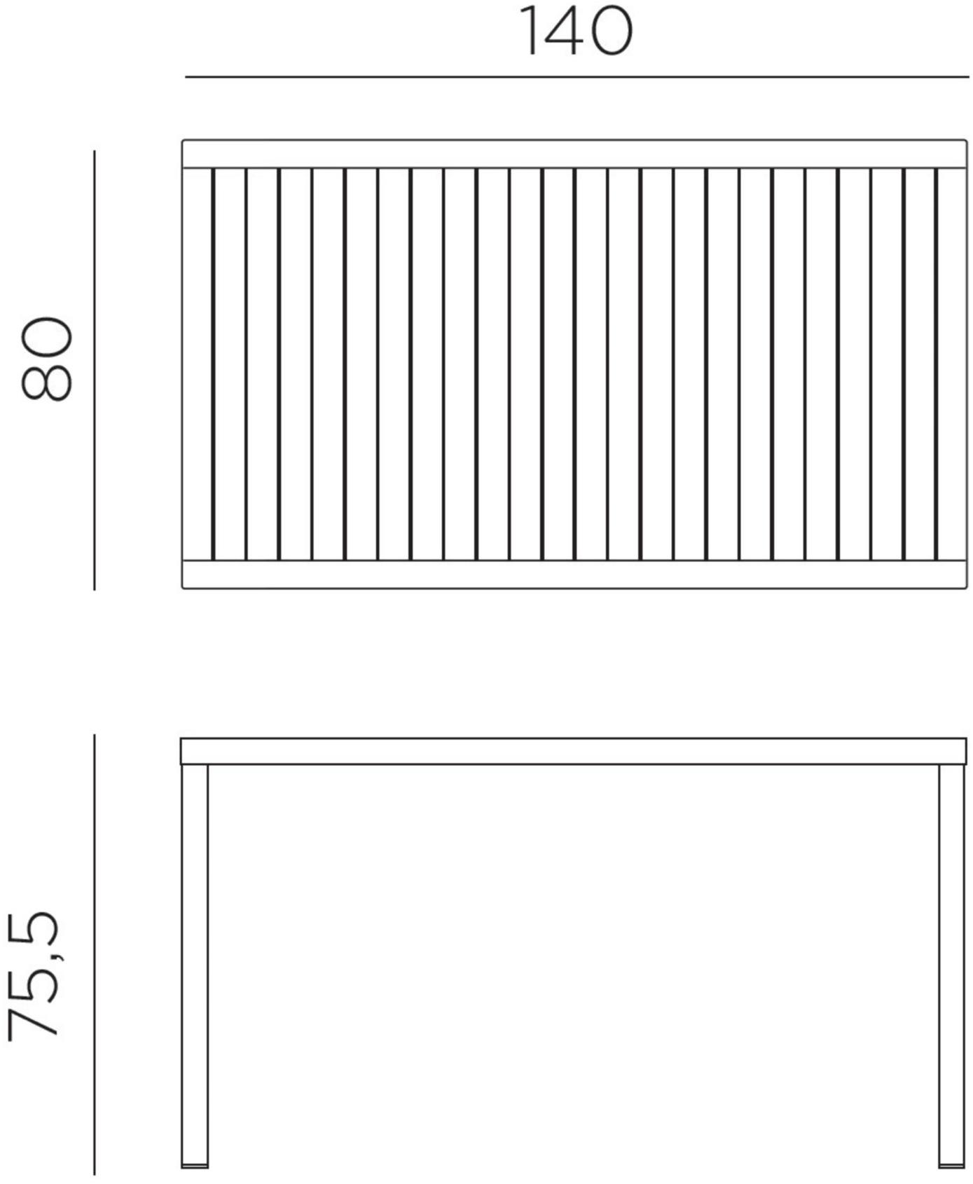 Nardi Штабелируемый прямоугольный стол dureltop Cube sun-id-1488419 - Вид №4