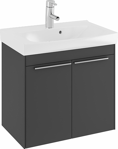 47385 Комплект мебели IFO Sense, с двумя дверцами, компактный, Ш = 600 мм, Ш1 = 622 мм, темно-серый  - Вид №2