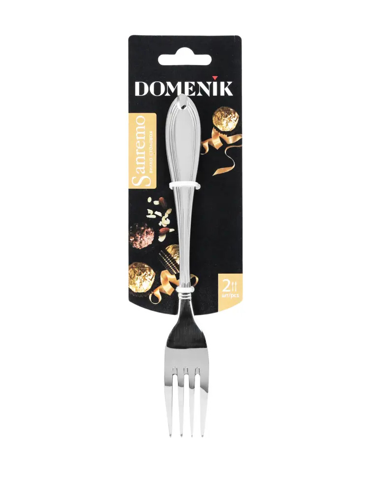 91622052 Набор вилок столовых 2 шт Domenik Sanremo нержавеющая сталь цвет серебристый металлик STLM-0871099