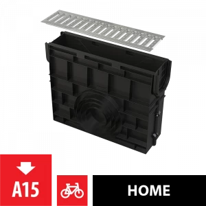 Пескоуловитель для дренажного канала AVZ101 без рамы с оцинкованной решеткой „T“ профиль A15