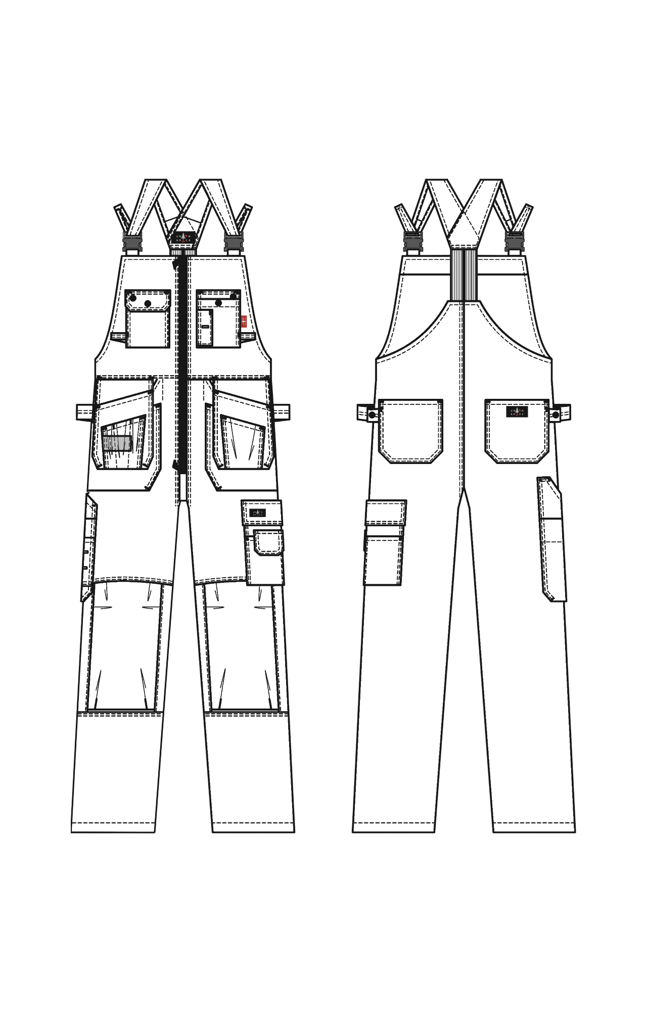 5027312 Полукомбинезон темно-синий Union Space  Летняя спецодежда  размер 56-58/182-188  - Вид №2