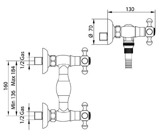 568920SN06 Смеситель Bandini Antica Santreyd - Вид №1