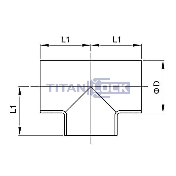 Тройник приварной DN 10, нерж. сталь 316, TLTE10SS TITAN LOCK  - Вид №1