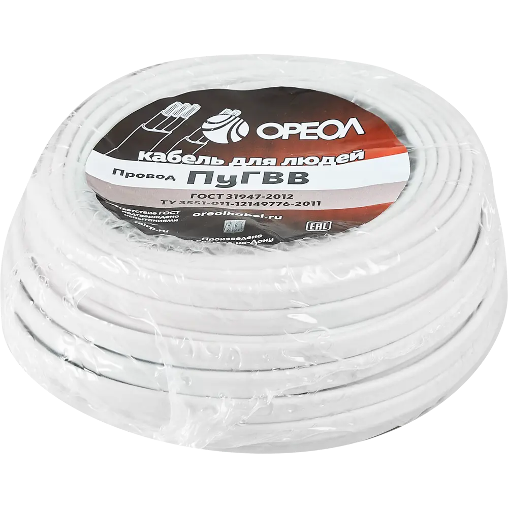 Провод Ореол ПуГВв 3×1,5 мм² белый 20 м для электроинструментов 87304837 STLM-1379330 - Вид №2