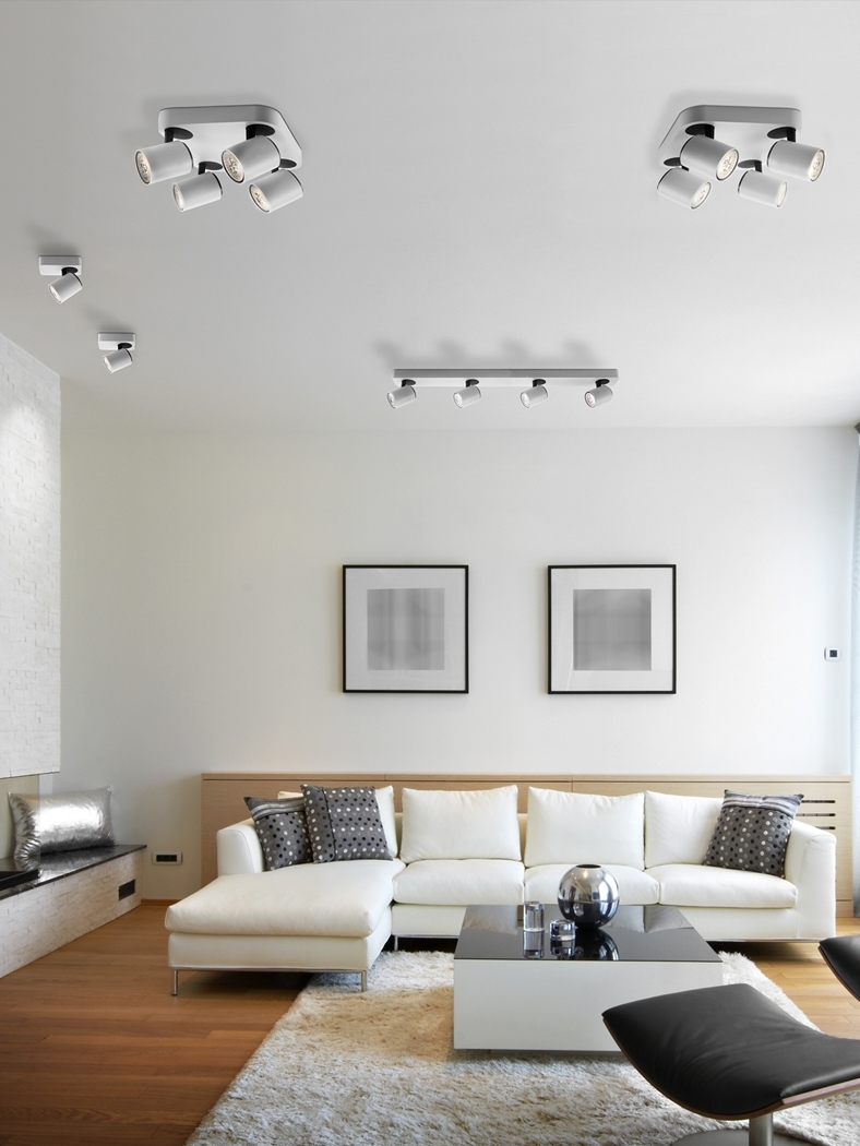 088266 Потолочный светильник 4 софита белый Schuller Turn