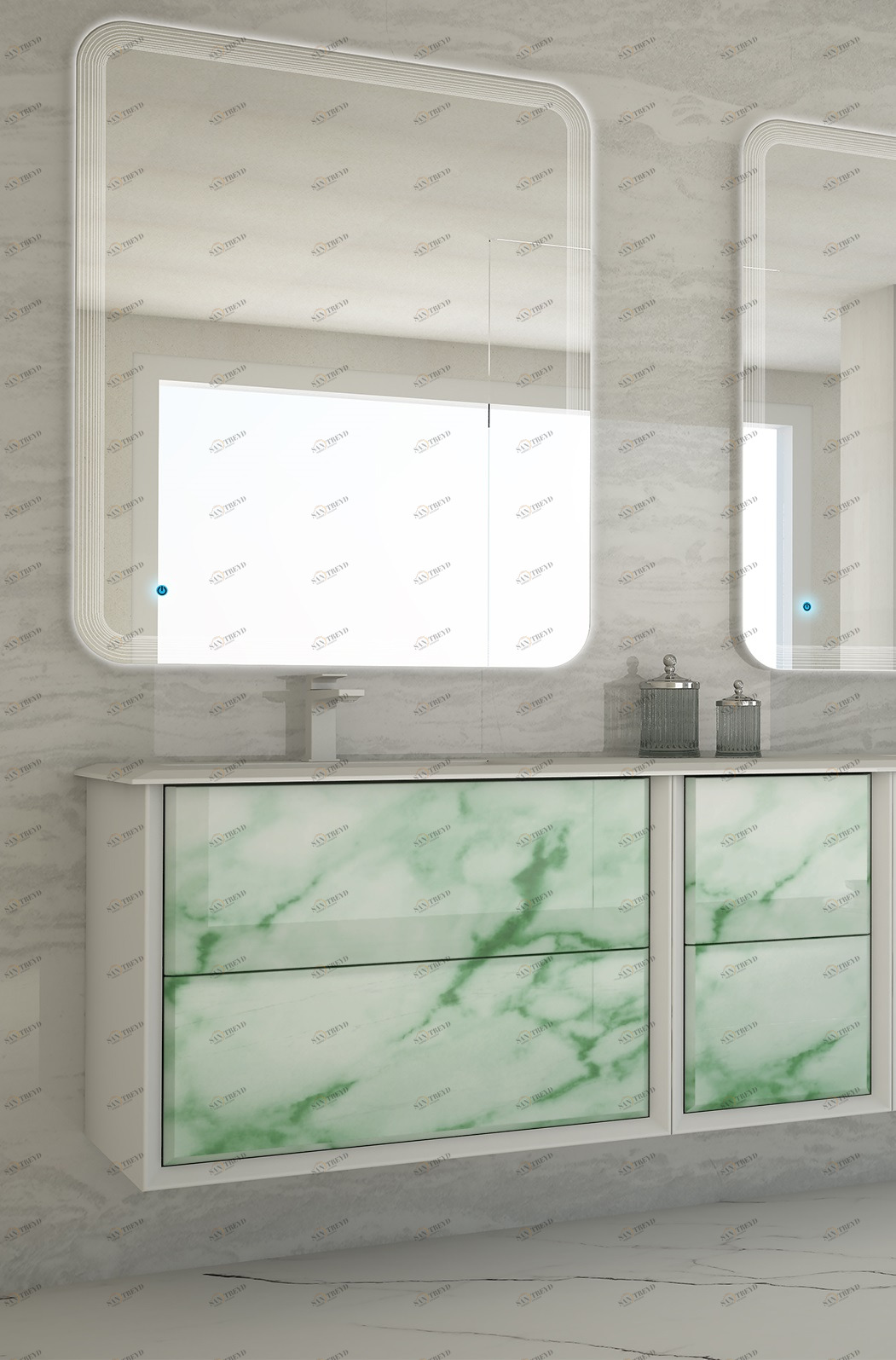 Мебель для ванной CEZARES BELLAGIO 105 Light Green Stone