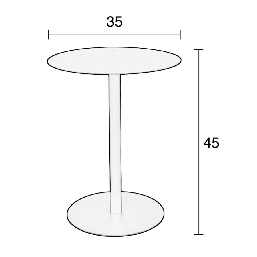 Столик круглый Snow, мрамор, маленький Zuiver 2300153 - Вид №5