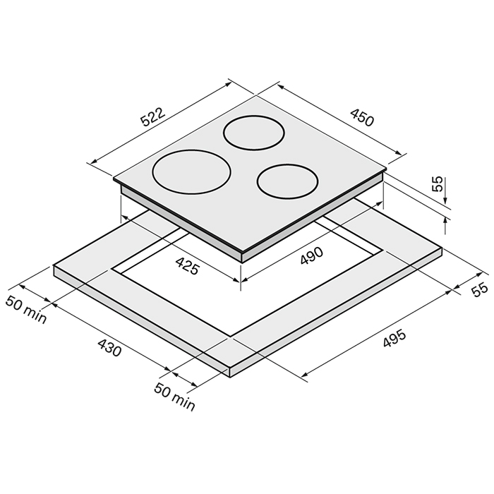 9907742 Индукционная варочная поверхность KRONA VENTO 45 IV B KRONA1 STDN-0149241 - Вид №7
