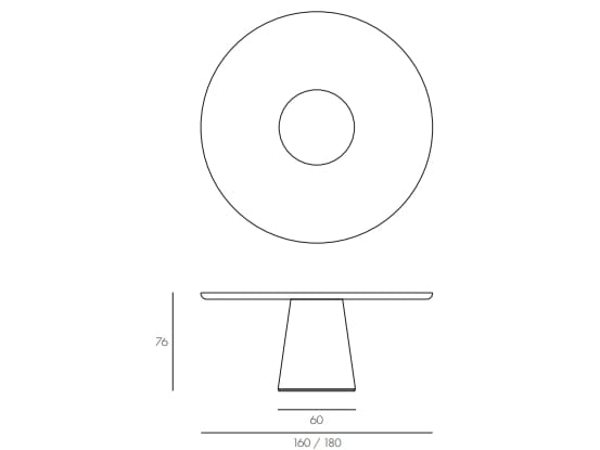 Круглый стол из шпона Olivieri MR. BIG ARCH-00149033 - Вид №3