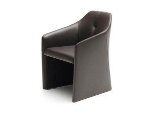 Кожаное кресло с подлокотниками