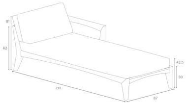 Royal Botania Садовая кушетка из мягкой ткани Zenhit sun-id-1443043 - Вид №6