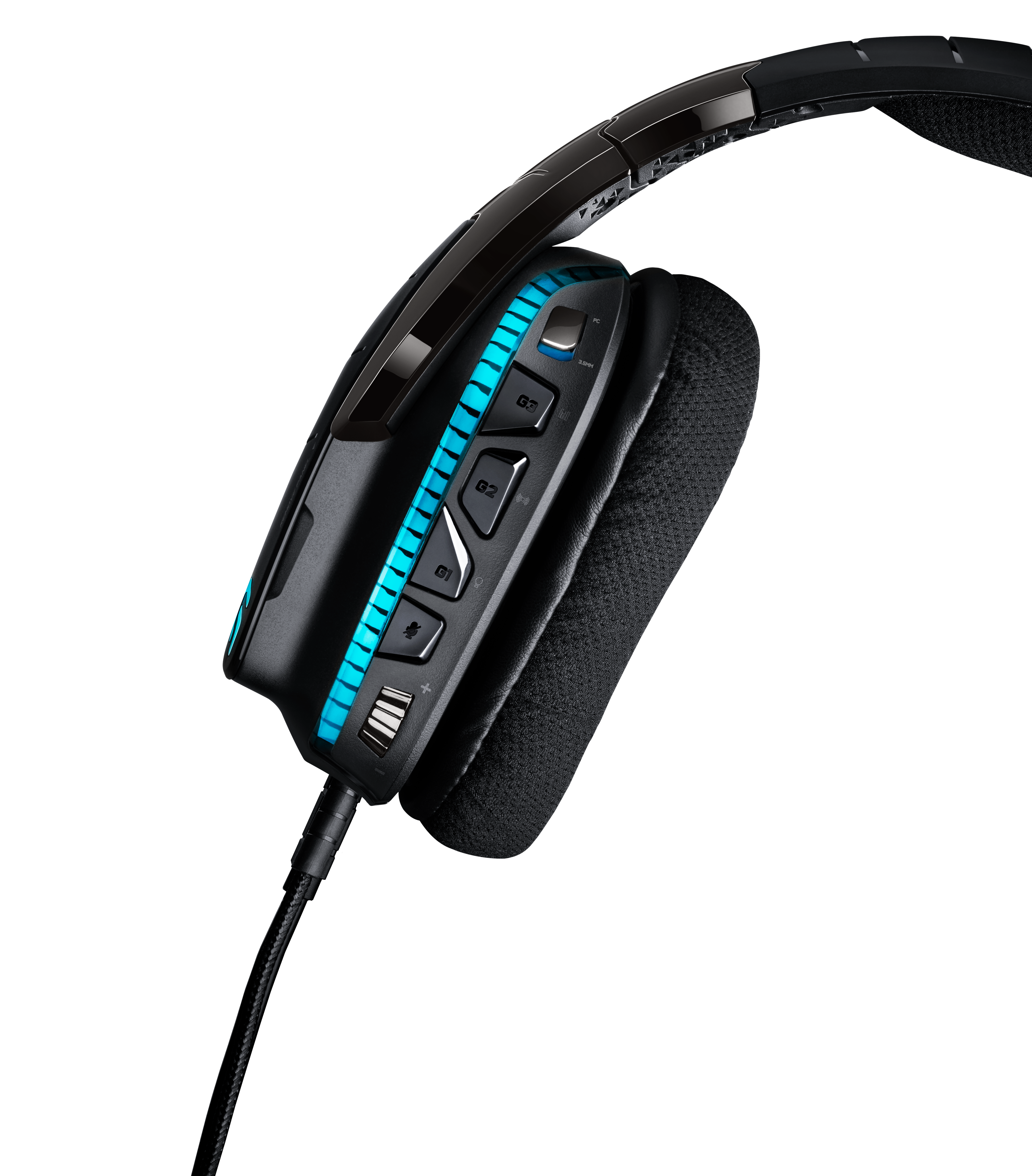 981-000605 headset g633 gamig artemis scpectrum rgb 7.1 surround usb Logitech Santreyd  - Вид №5