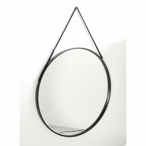 Зеркало на ремне круглое черное диаметр 80 см Eertrin Large от La Forma LA FORMA EERTRIN 321479 -