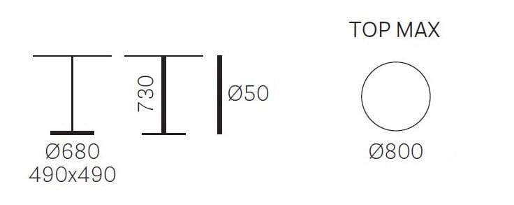 Круглый алюминиевый стол для контракта Pedrali Laja ARCH-00086998 - Вид №2