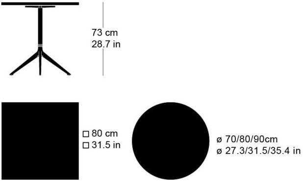 Круглый обеденный стол из массива дерева с основанием 3 звезды  T-1006r Santreyd  - Вид №1