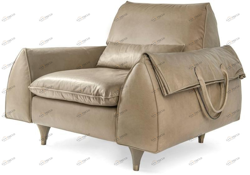 VGnewtrend Мягкое кожаное кресло с подлокотниками  7542482.00 