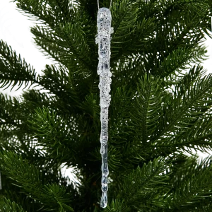 88458684 Новогоднее украшение Сосулька 18x1.5 см цвет прозрачный STLM-1423677