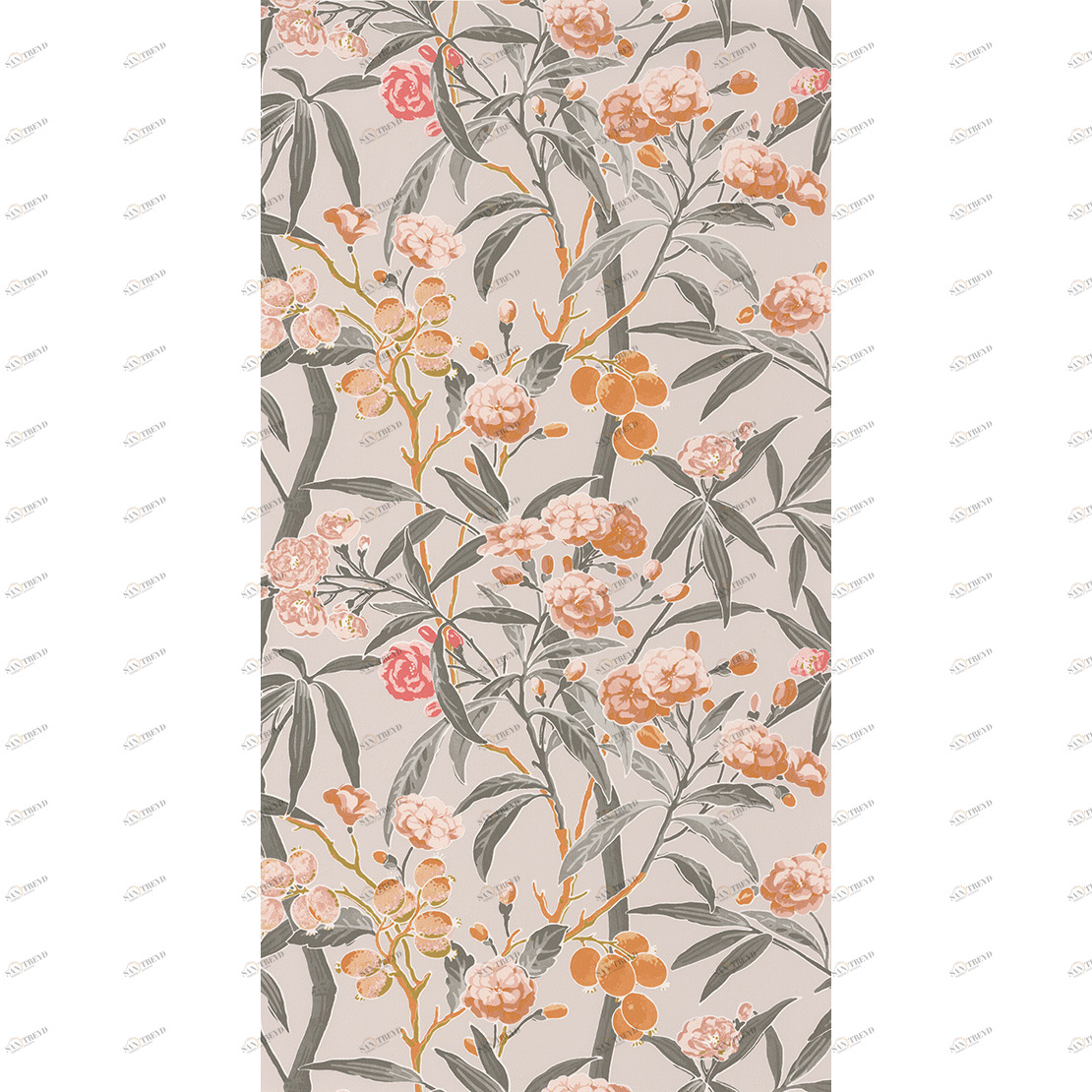 Рулон обоев CUBA CBBA84333348. Основа нетканый винил Casadeco