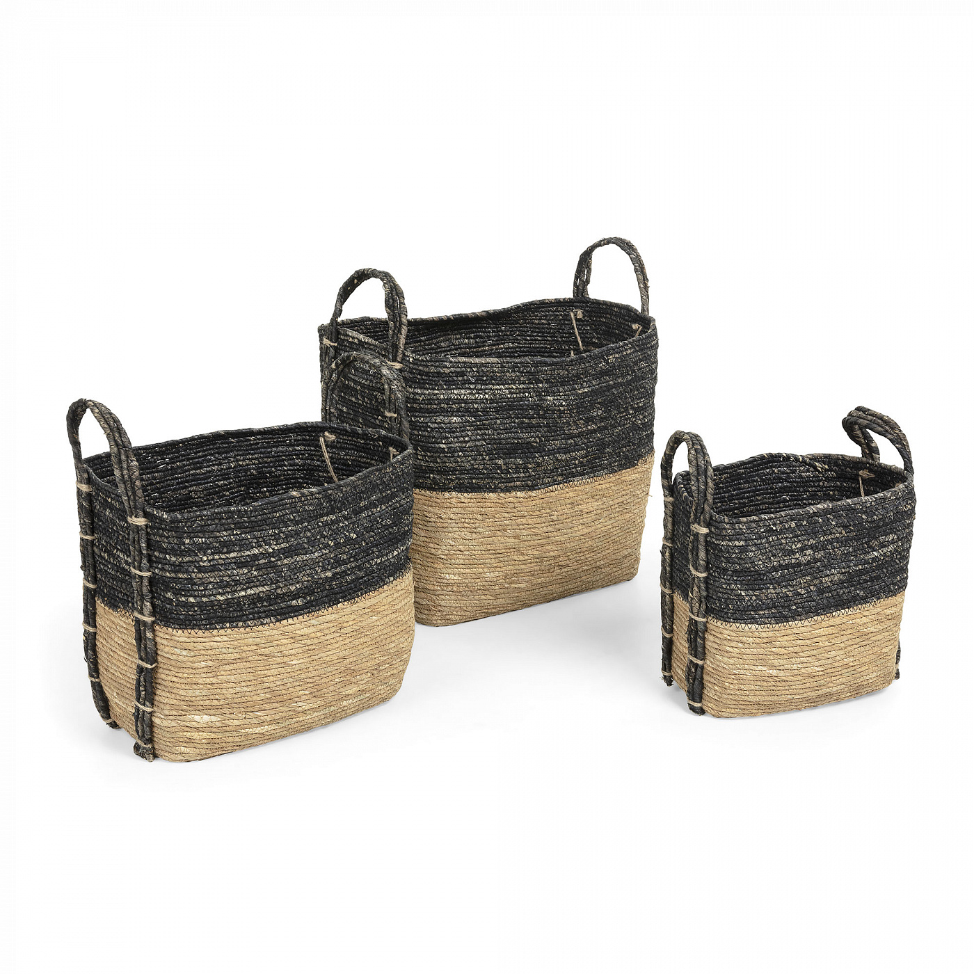 064575 Набор Kuomi из 3-х корзин темно-серый и коричневый La Forma Kysna  - Вид №1