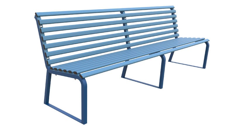 Стальная скамья со спинкой Lazzari город ARCH-00058231 - Вид №6