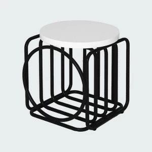 Журнальный столик белый круглый Bauhaus by Varya Schuka WOODI  00-3966174 Белый;черный