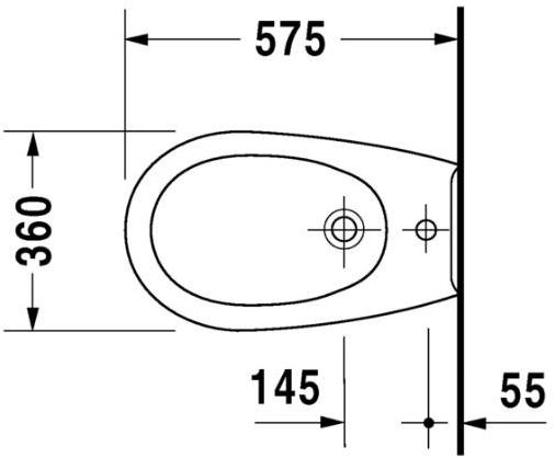 253210 Биде подвесное Duraplus Duravit - Вид №1