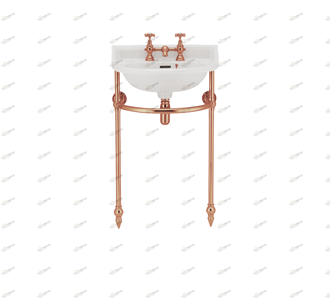 Gentry Home Таз большой белый Victorian Медь GH100580