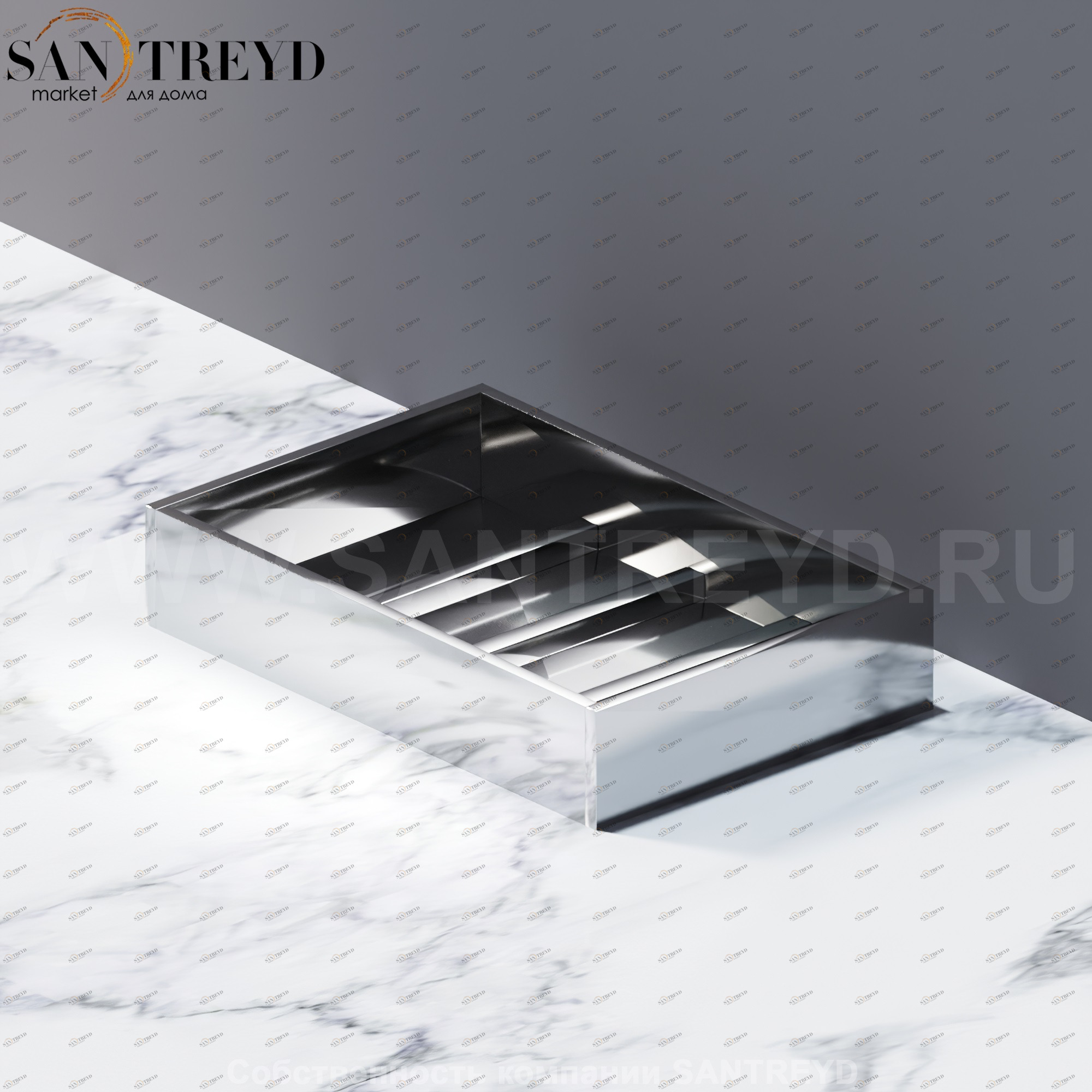 Agape PORTO Мыльница на столешницу хромированная APOR0571