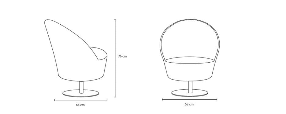 Вращающееся кресло с подлокотниками Tonon Lady ARCH-00094887 - Вид №3