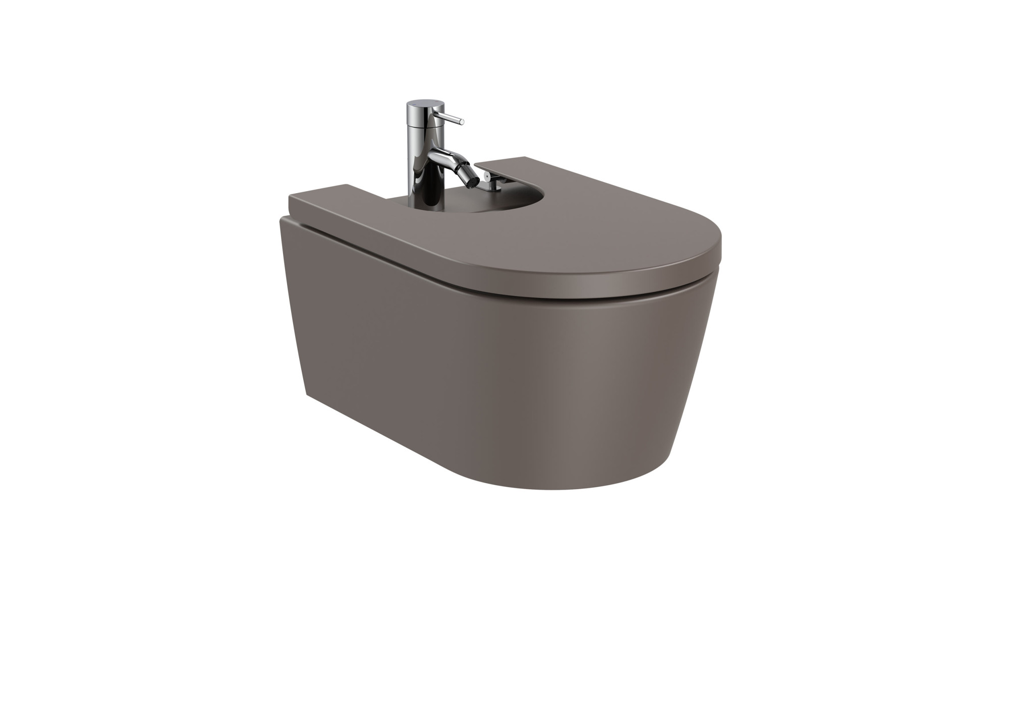 AZ57522660 ROUND - Биде настенное с плавно закрывающейся крышкой ROCA Inspira 