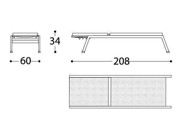 Шезлонг с откидывающейся спинкой в Batyline® Varaschin Victor ARCH-00083047 - Вид №14