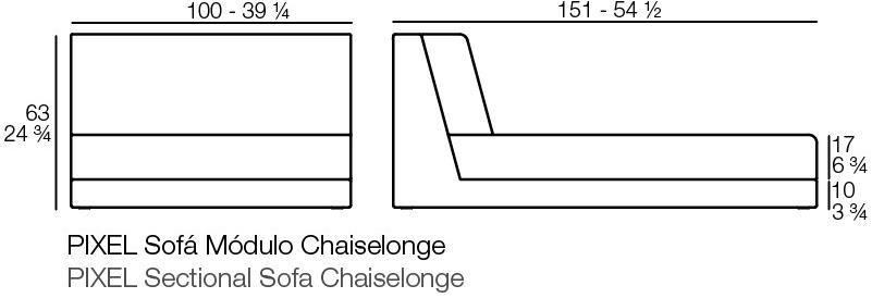 VONDOM Садовая кушетка с обивкой из виниловой ткани Pixel sun-id-1447901 - Вид №2
