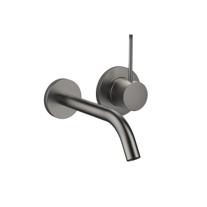 META  SLIM Смеситель для раковины настенный однорычажный без донного клапана - матовая темная платина