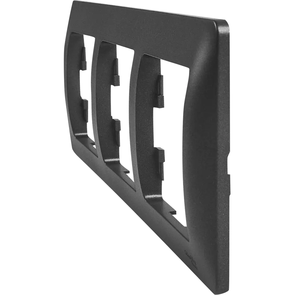 Рамка Schneider Electric Glossa для розеток и выключателей на 3 поста, антрацит 86710226 STLM-0070830 - Вид №2