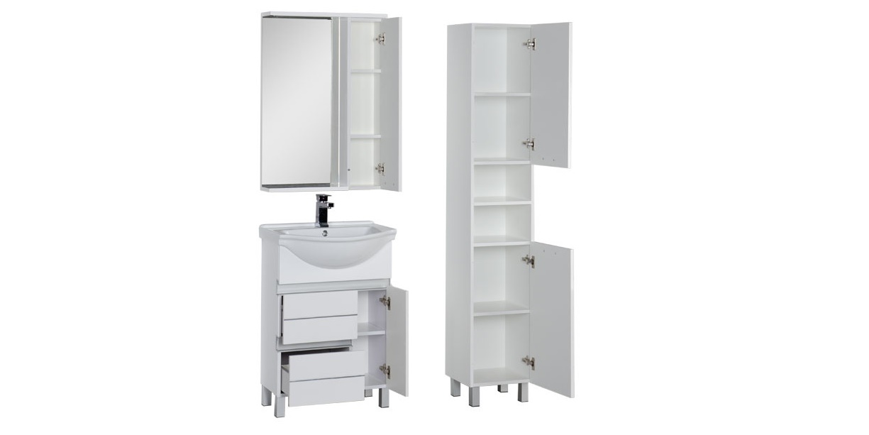 Комплект мебели Aquanet Доминика 60 белый 00172403 - Вид №2