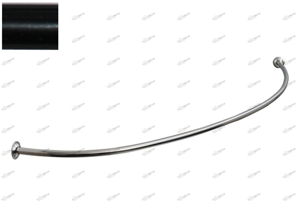 Карниз для ванны Aquanet Augusta полукруглый 170x90 черный 00241485